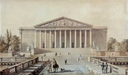 Förslag till Nationalförsamlingen eller Palais Bourbon, Palais du Corps législatif. 1800-talet. Paris, Palais Bourbon