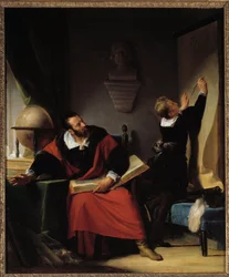 Henrik IV:s föreläsning (1553-1610). Den framtida kungen av Frankrike med sin lärare. Målning av Alexandre-Evariste Fragonard (1780-1850), v.1822-1824. Pau, Musée du Chateau