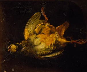Stilleben med rapphöna, målning av Alexandre-Francois Desportes (1661-1743), Frankrike