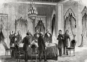 Konstantinopelkonferens, december 1876, gravyr, Turkiet