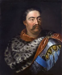 ""Porträtt av Jean III Sobieski (1629-1696) roi de Pologne"" 17eme siecle - Porträtt av John III Sobieski (1629-1696), kung av Polen och storhertig av Litauen - Tricius, Jan (ca 1620-ca 1692) - c. 1680 - Olja på duk - 75x62 cm - Wilanow Palace Museum