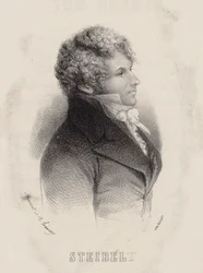 Porträtt av pianisten och kompositören Daniel Steibelt 1765-1823, 1850.