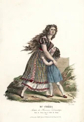 Ballerina Miss Marie Cheza som Jenny i balett-pantomimen Jenny av Jean-Louis Aumer, Panorama Dramatique