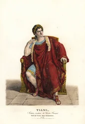 Francois Joseph Talma som Nero i Britannicus av Jean Racine, Theatre Français