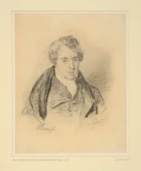 Porträtt av Richard Parkes Bonington, ca 1825-30 (mjuk grafit på vävt papper)