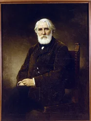 Ivan Tourgueniev - Porträtt av författaren Ivan S. Turgenev (1818-1883) - Peinture de Alexei Alexeyevich Harlamov (1840-1922) - 1875 - Olja på duk - 144x108 - Ryska statens museum, St. Petersburg