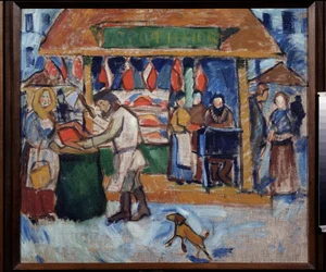 En slaktare. Målning av Alexei Alexeyevich Morgunov (Morgunov) (1884-1935), olja på duk