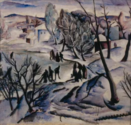 Vinter. Frusen damm, 1923-1924