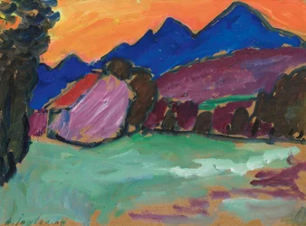 Röd kväll - Blue Mountains, ca. 1910.