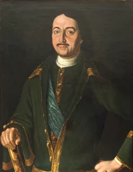 Porträtt av kejsar Peter I den store 1672-1725, 1758