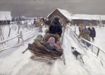 Slädetur under karnevalsäsongen. 1910