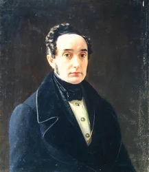 Porträtt av författaren Ivan Panayev (1812-62)
