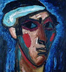 En mans huvud (Alexander Sacharoff), omkring 1911