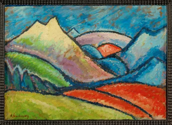 Landskap Oberstdorf (målning på duk)