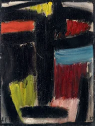 Meditation - Verk av Alexei von Javlensky (Alexi von Jawlensky, Alexej von Javlenski) (1864-1941), olja på kartong