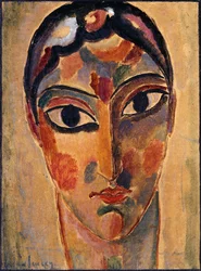 Mystiskt huvud: Head Ascona; Mystical Head: Asconese Head, 1918