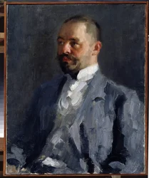 ""Porträtt av Dmitri (Dimitri) bror till konstnären"" Målning av Alexei von Javlensky (Alexi von Jawlensky, Alexej von Javlenski) (1864-1941) ca 1898 Regionala M. Vrubel Art Museum, Omsk