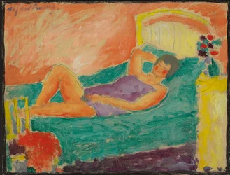 Liggande flicka; Liggande flicka, ca 1917