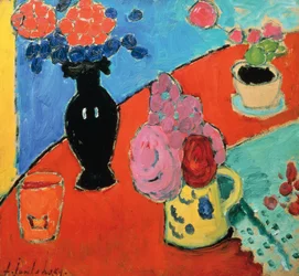 Stilleben med vas och kanna, av Alexei Jawlensky (1864-1941)