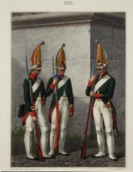 Grenadjärer från Preobrazhensky, Semenovsky och Izmailovsky regemente 1796-1797, 1840-talet
