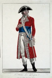 A Prefet in Red Costume Gravering av Alexis Chataignier (1772-1817)