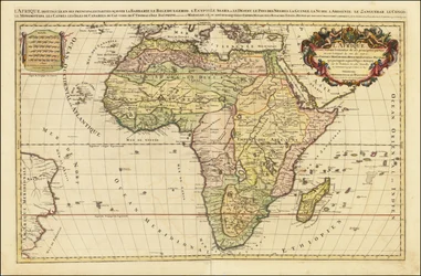 1692 års karta över Afrika av Alexis-Hubert Jaillot