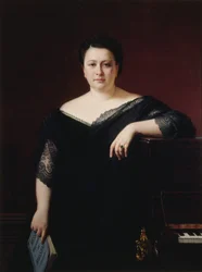 Porträtt av operasångerskan Marietta Alboni 1826-1894, 1870.