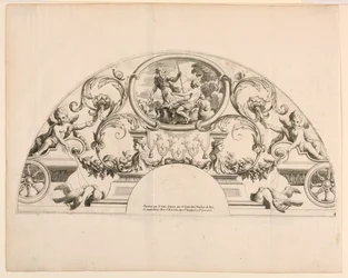 Fläktblad, tredje och fjärde plåten i setet, "Divers Desseins de grands Fans, Encrans, et autres Ornamens, invented et engraved par Nicolas Loire"