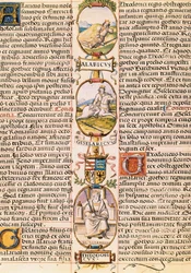 Genealogiskt träd för kungarna i Asturiens och Leons kungadömen, från "Genealogy of the Kings of Spain" av Alonso de Cartagena