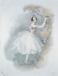 Marie Taglioni, den mest berömda ballerinan ... (färgtryck)