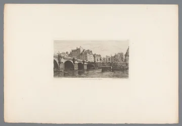 Utsikt över Pont Neuf Le Pont Neuf (titel på objekt) Franska etsningar från 1874 (serietitel) L