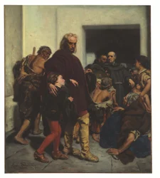 Christofer Columbus vid klostret i Rabida (olja på duk)