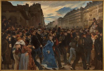Le départ des mobiles, en juillet 1870, ca 1879 (olja på duk)