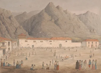 Torg i byn Los Silos, Teneriffa