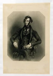 Edward Lytton Bulwer (1803-73), graverad av H. Cook