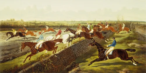 A Steeplechase (olja på duk)