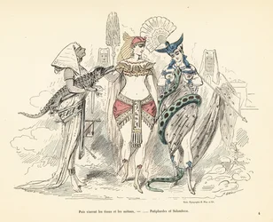 Salammbo och Potifars fru i exotiska kläder, Carthage, 3:a