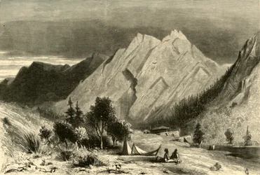 "Kalkstensformation, på Pitt River", 1872.