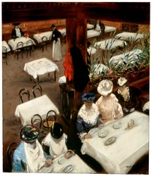 På ett café, 1905.