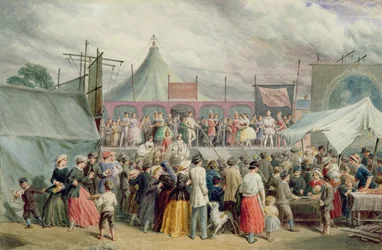 Ett besök på cirkus, ca 1885