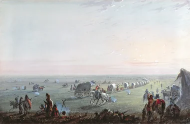 Uppbrott från lägret vid soluppgången, 1837