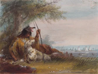 Indian Runner, ca 1837 (penna, akvarell och gouache på papper)