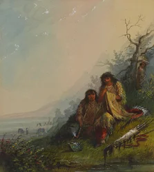 Indiankvinna som tillverkar krigsdräkten