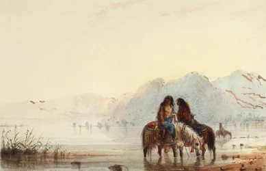 Indiska kvinnor, Shoshones, ca 1837 (akvarell på papper)