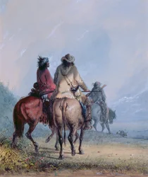 Pälsjägare på väg till bäverjakt, 1837