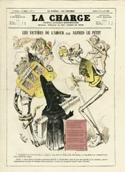 Illustration av Alfred Le Pete (1841-1909) för omslaget till La Charge (1870), nr 14
