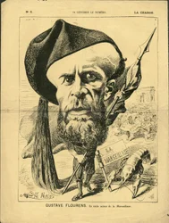 Illustration av Alfred Le Pete (1841-1909) i La Charge (1870), nr 2 - Flourens Emile