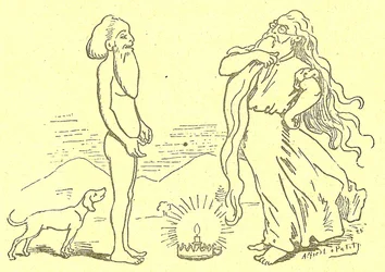 Illustration av Alfred Le Pete (1841-1909) i Gros-Jean och hans botemedel