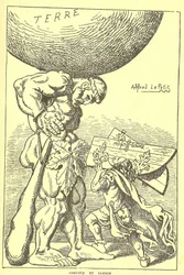 Illustration av Alfred Le Pete (1841-1909) i Gros-Jean och hans församling