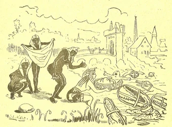 Illustration av Alfred Le Pete (1841-1909) i Gros-Jean et son kur